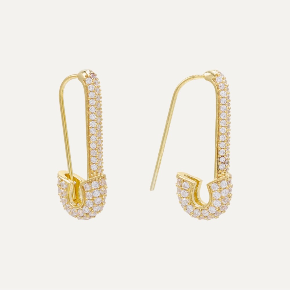 Adina Eden Safety Pin Earrings (new)